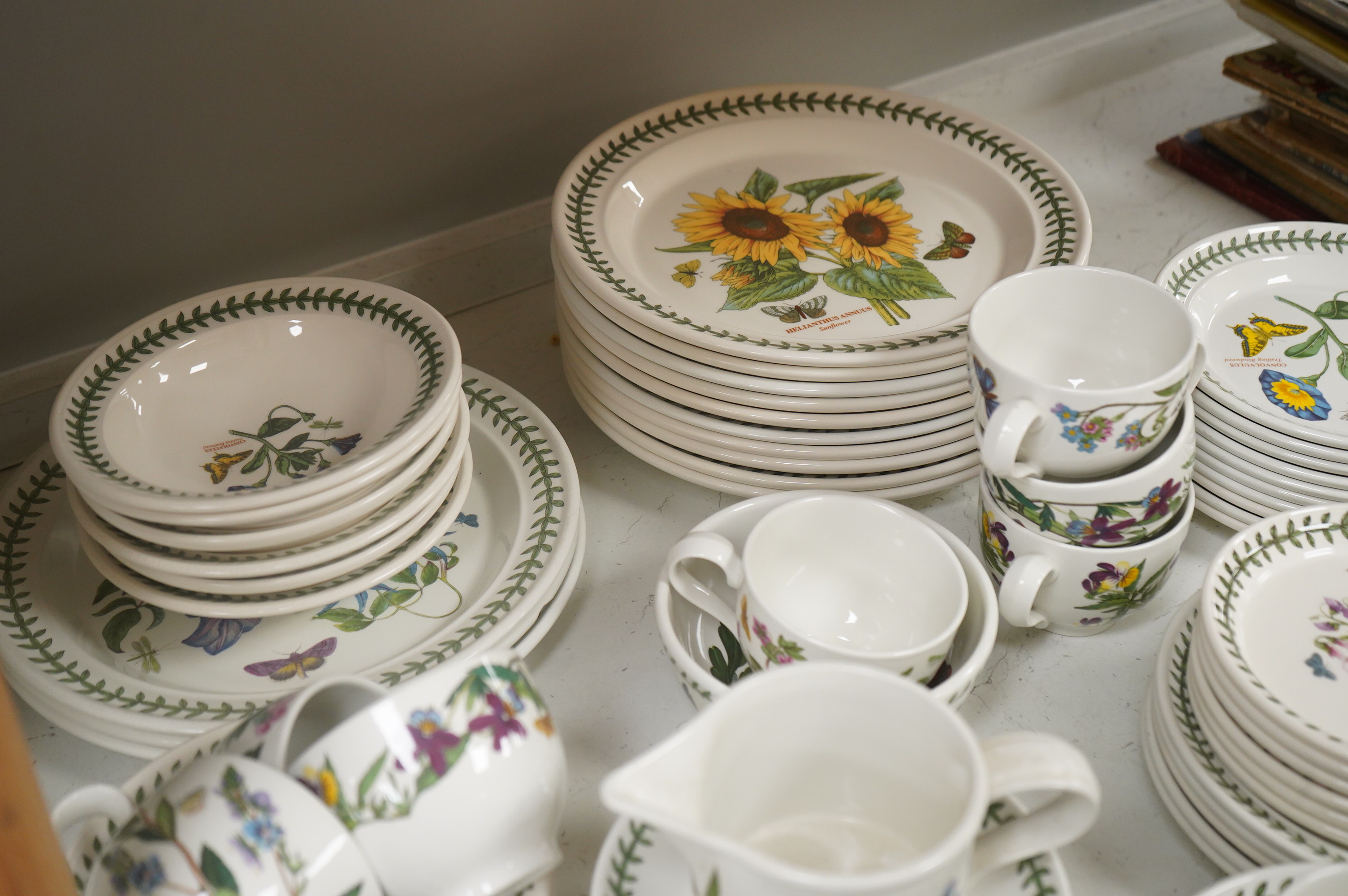 A large quantity of Portmerion Botanic Garden dinner and tea wares to include graduated bowls, dinner plates and side plates